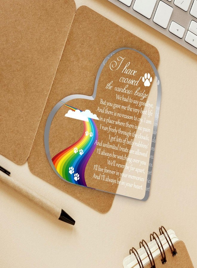 Toerifer Pet Memorial Gifts, Sympathy Gift for Loss of Dog Cat, Pet Memorial Acrylic Rainbow Bridge Decorations Condolences Gifts for Pet Loss Remembrance Keepsake - Image 3